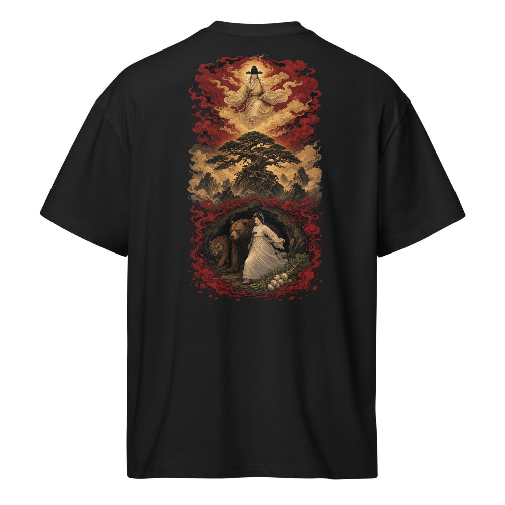 Dangun Oversized Tee in black, back print