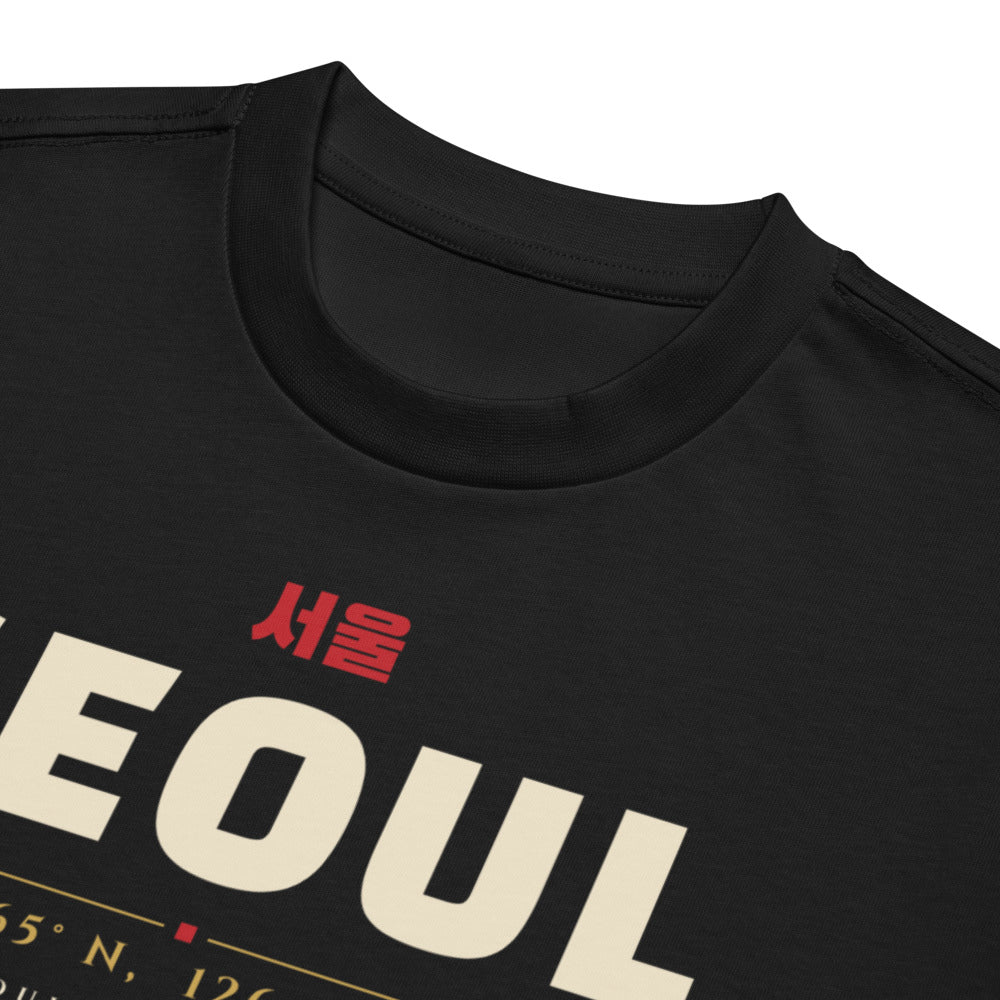 Close-up of the Seoul coordinates print
