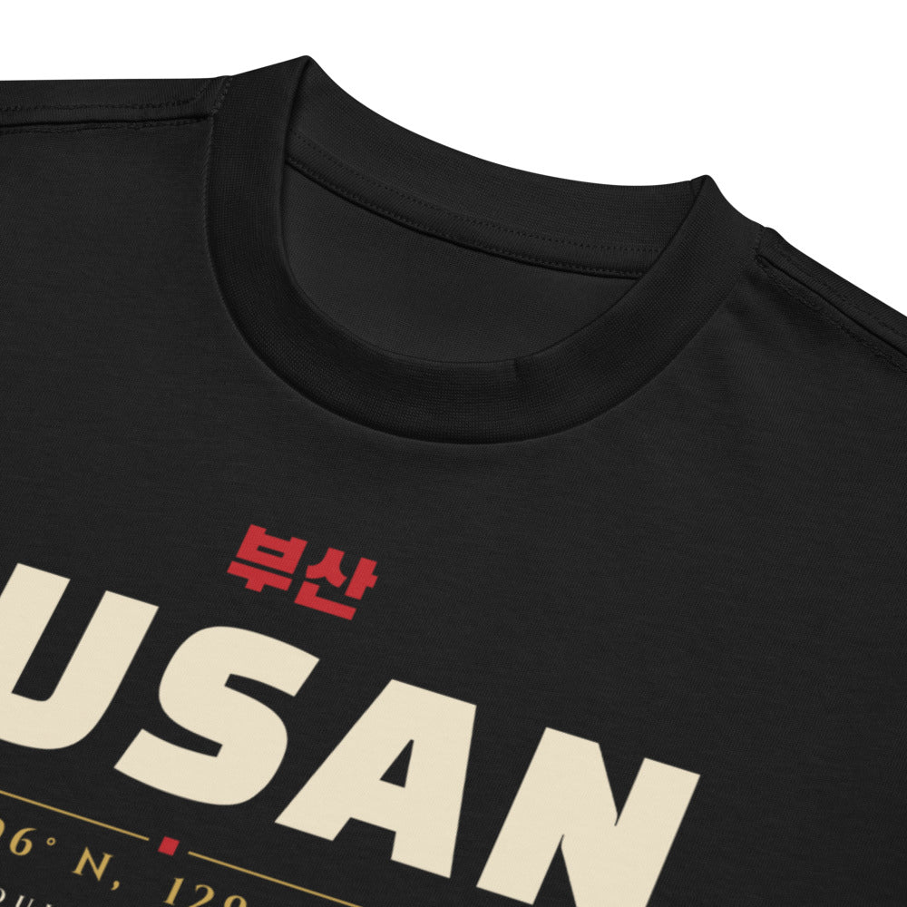 Close-up of the Busan coordinates print
